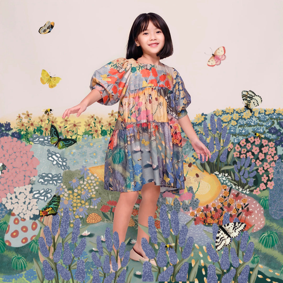 Butterflies & Bees Puffy Dress PREORDER